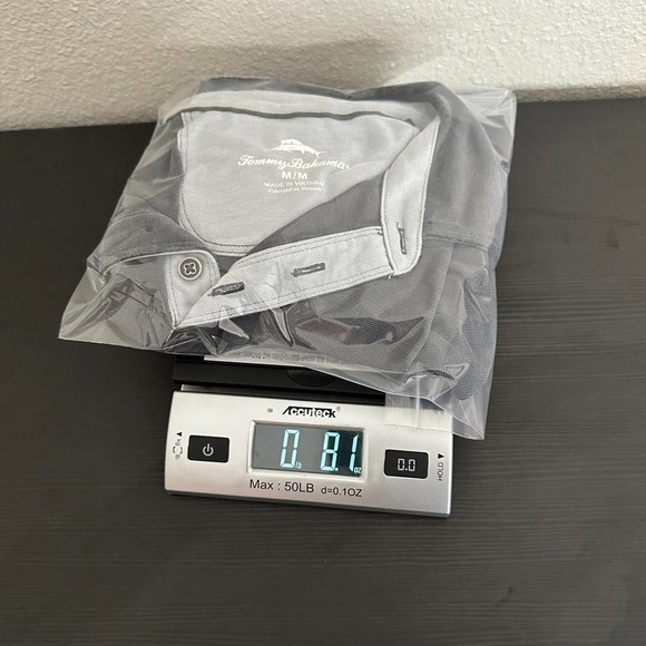 Tommy Bahama Men's Gray Shoreline Surf Polo Shirt Size M/M FLAWED - Picture 11 of 11